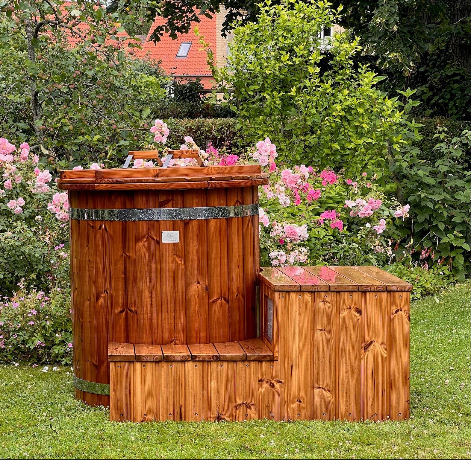 Trætappe med to trin og opbevaring til køleenhed ved et isbad